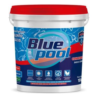 Imagem de Balde De Cloro Granulado Estabilizado Balde 10kg Hipo Cálcio Shock Blu