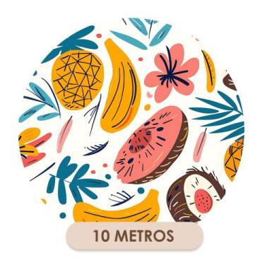 Imagem de Papel de Parede Adesivo Lavável Frutas Coloridas - Deliquadros, 10 MET