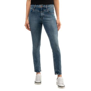 Imagem de Calça Jeans Skinny Recorte Frente Guess Azul-Feminino