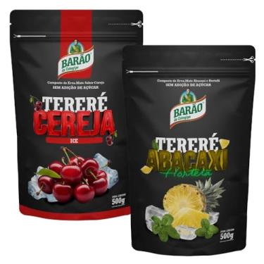 Imagem de Barão de Cotegipe, Kit 2 Erva Mate Tereré Black Abacaxi Cereja Barão 500g cada