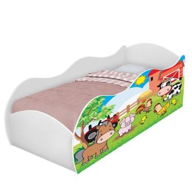 Imagem de Cama Quarto Infantil Carro com Colchão - DULLAR Móveis,  fazendinha me