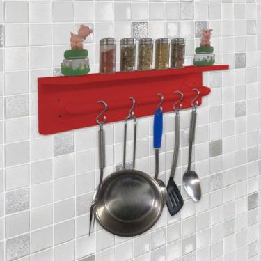 Imagem de Prateleira para Temperos e Suporte Utensílios e Panelas Cozinha Estilo