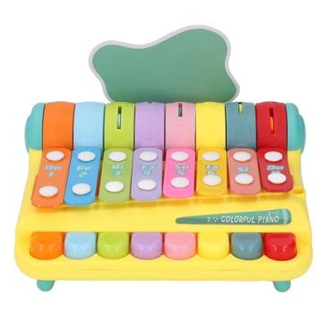 Imagem de Brinquedo de Piano Musical para Bebês, Brinquedo de Piano Portátil, Leve e Colorido, Interativo para Crianças (Vermelho) (Amarelo)