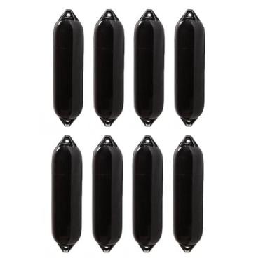 Imagem de Defensa Náutica F3 22x74,5 Preta Inflável Barco Lancha Kit 8 - Seaflo