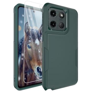 Imagem de Dahkoiz Capa para Moto G Stylus 5G 2025 com protetor de tela de vidro, proteção contra quedas de nível militar de 4,5 m, capa de telefone à prova de choque de camada dupla para Motorola Moto G Stylus