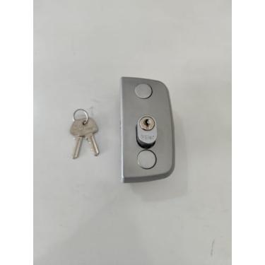 Imagem de 1520 Fechadura para porta de abrir em vidro temperado - Ipolímeros (Prata)