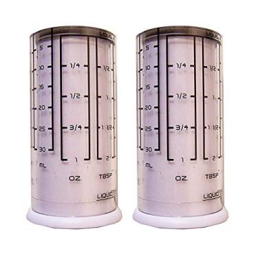 Imagem de Kitchenart Copos medidores ajustáveis, pacote com 2 - para copos medidores ajustáveis semissólidos líquidos de plástico