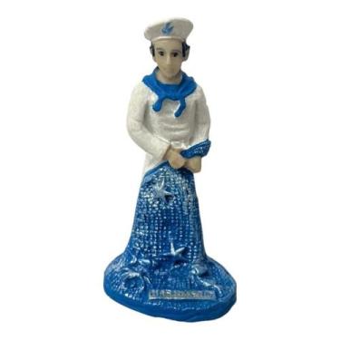 Imagem de Escultura Imagem Umbanda Marinheiro Marujo 10 cm Em Resina - Lua Místi