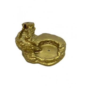 Imagem de Incensário Cascata Baixa 4,5 cm Universal Dourado Resina - Lua Mística