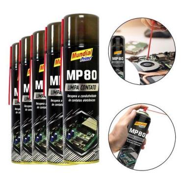 Imagem de Kit 5 Limpa Contato Elétrico 300ml Mundial Prime Mp80