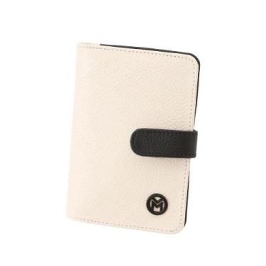 Imagem de Carteira Feminina de Couro Mariart 612, Off white, Preto