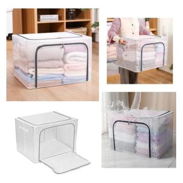 Imagem de Caixa Organizadora Dobrável 100L para Roupas e Objetos Multiuso, Empil