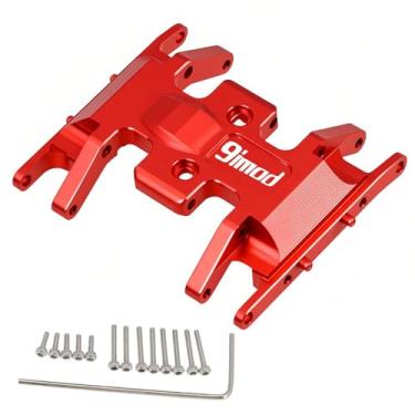 Imagem de 9imod RC Skid Plate Aluminum Chassis Accessories, Transmissions Center Gearbox Protective Plate for 1/24 RC Crawler SCX24 Gladiator Bronco C10 JLU Deadbolt Upgrades Parts (Red)