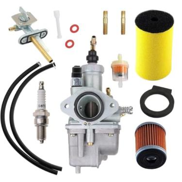 Imagem de Kit de carburador 4BD-14101-00-00 14451-00-00 Filtro de ar HF143 Filtro de óleo com gás combustível Petcock adequado para Yamaha Timberwolf YFB 250 YFB250FW YFB250FWL Yamaha Moto 4 Substituto # 4KKK D