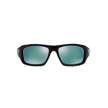 Imagem de Oakley Óculos de sol masculinos retangulares Oo9236 Valve, Preto polido, azul escuro, polarizado, 60 mm
