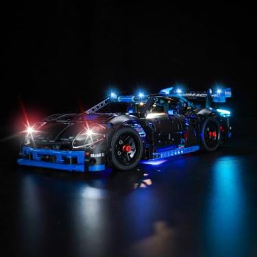 Imagem de BrickBling LED Lights Compatible with Lego Technic Porsche GT4 e-Performance Race Car, Creative Light Kit Compatible with Lego 42176 (Lights Only, No Model)