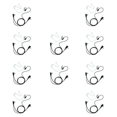 Imagem de Klykon Vx-261 Fone de ouvido de tubo acústico com microfone para Motorola Vertex Standard 2 Way Radio VX-231, VX-351, pacote com 10