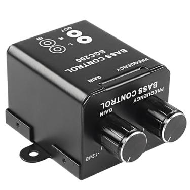 Imagem de MEIRIYFA Puxador de graves RCA para amplificador de carro, botão de controle de volume, regulador universal de ganho de áudio do carro, controle remoto, botão de ajuste para equalizador de subwoofer