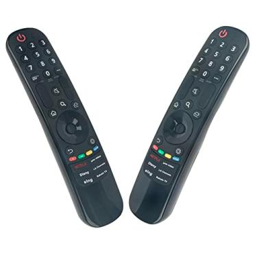 Imagem de AULCMEET MR23GA Novo controle remoto mágico de substituição com botões NETFLIX PRIME-VIDEO DISNEY+ LG-CHANNEL SLING RAKUTEN-TV adequados para LG Smart TV OLED83C3PUA OLED65B3PUA OLED77G3PUA