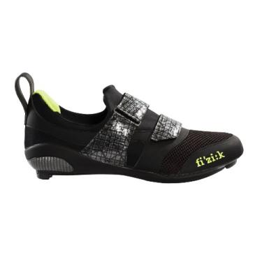 Imagem de Fizik Tênis de ciclismo masculino K1 Uomo Triathlon preto/neon limão, tamanho 42,5