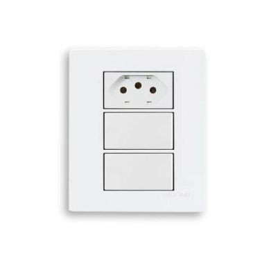 Imagem de Caixa sistema x sobrepor 75x75 1 tomada sleek margirius