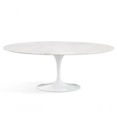 Imagem de Mesa De Jantar Oval 137X90cm Mármore Branco