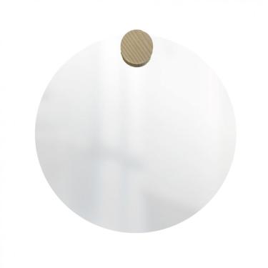 Imagem de Espelho Decorativo Aplique Redondo Pinus Redondo Incolor