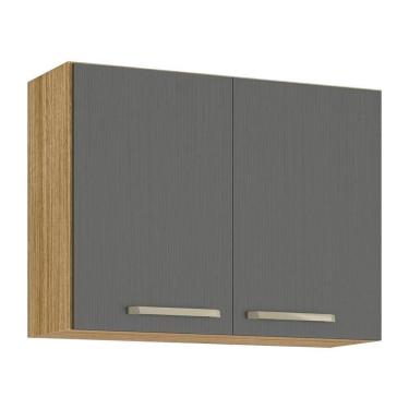Imagem de Armário Kits Paraná Ametista 2 Portas 80cm 763-8977 Freijo/gris