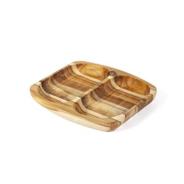 Imagem de Petisqueira De Madeira Teca Com Duas Divisões - Stolf