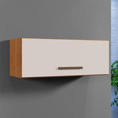 Imagem de Armário Aéreo 1 Porta Atenas Naturalle Com Off White