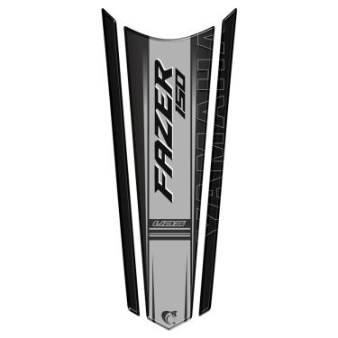 Imagem de Adesivo Faixa Gravata Resinado Tanque Moto Fazer 150 Preto Preto