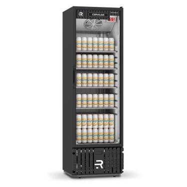 Imagem de Cervejeira Refrimate 400 Litros Porta Vidro Preto E Branco 220v Vcce400pv