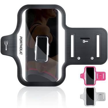 Imagem de Braçadeira de telefone para corrida para iPhone SE 2/11 Pro/11/XR/XS/X 8/7/6, Galaxy S10/9/8, Huawei Mate 10/P20, Pixels 5/4/3, capa de telefone de corrida à prova de suor portátil para esportes fitness de até 6,1 polegadas