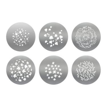 Imagem de Kit Gobo GODOX, 6 peças, placa de metal redonda de 66 mm para holofote