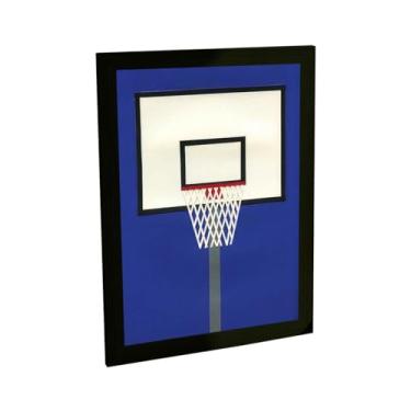 Imagem de Quadro Decorativo Basquete Ilustração Minimalista Cesta Decoração Poster Quarto Sala