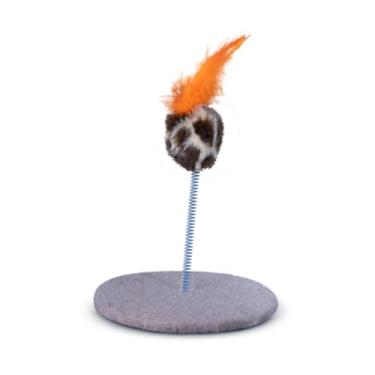 Imagem de Brinquedo Gato Mola Maluca Chocalho Brinquedo Para Gatos Exclusivo Tipo Arranhador Gato (Afro)