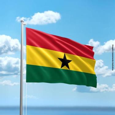 Imagem de Bandeira de Gana 80cmx140cm Tecido Oxford 100% Poliéster - Presente-Br