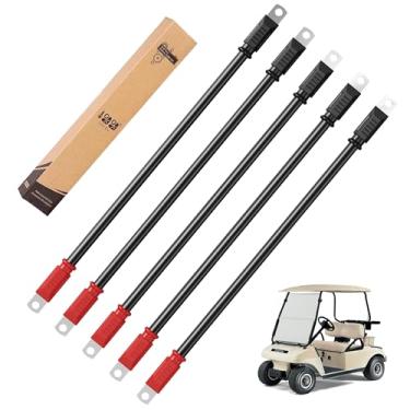 Imagem de 10L0L Conjunto de cabos de bateria de carrinho de golfe para carro de clube DS 1995-Up (48 volts), calibre 4, 5 peças, cabo CA/CC resistente de 36 cm