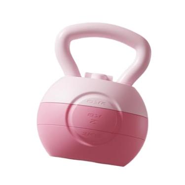 Imagem de oshhni Kettlebell com água para treinamento de glúteos, ferramenta de peso ajustável de 2 a 6 kg, equipamento de fitness para treinamento doméstico, Rosa