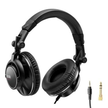 Imagem de Fones de ouvido intra-auriculares para DJ Hercules HDP DJ60 fechados com isolamento de ruído ideal, design circumaural, cabo espiral anexado e almofadas auriculares ultramacias (preto)