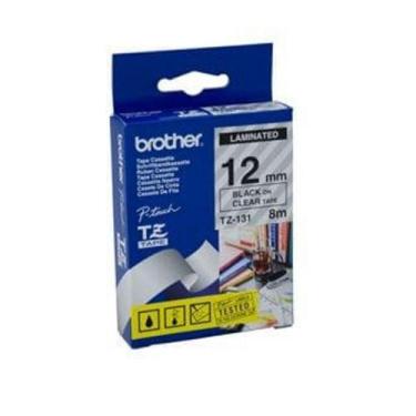 Imagem de Fita Brother TZE-131 12mm Preto/Transparente