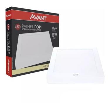 Imagem de Painel Plafon Pop Led 18W Quadrado Sobrepor 4000K Luz Neutra
