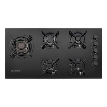 Imagem de Cooktop A Gas Quadrichama Preto 5 Bocas 85x46cm - Brastemp