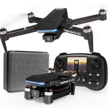 Imagem de Toladrone Drone RC TD31LCD com tela LCD, drone dobrável para iniciantes, transmissão em tempo real, função de ajuste fino, drones de motor sem escovas para adultos