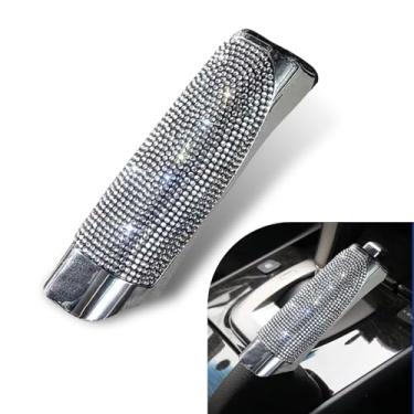 Imagem de Sinytuto 1 Peça De Capa Decorativa Para Manopla Freio Mão Carro, 4,84" X 1,14" 0,66" Com Strass Personalizado, Acessórios Proteção Marcha Modificados, Adequados A Maioria Dos Modelos (Branco)