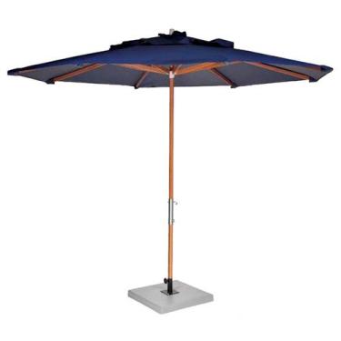Imagem de Ombrelone Leblon Azul Royal em Madeira 2,40 MT (LARG) Base 65x65 cm Ce