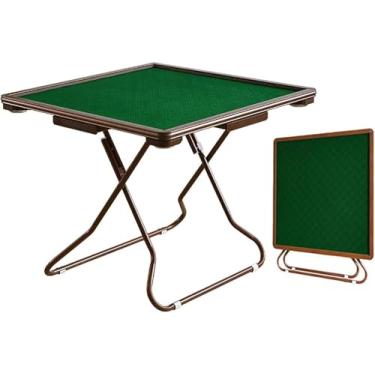 Imagem de Mesa Dobrável De Mahjong, Mesa De Cartas Quadrada Para 4 Jogadores Com 4 Porta-copos E Gaveta, Mesa De Dominó De Jogo De Tabuleiro Portátil Para Mahjong, Poker, Blackjack