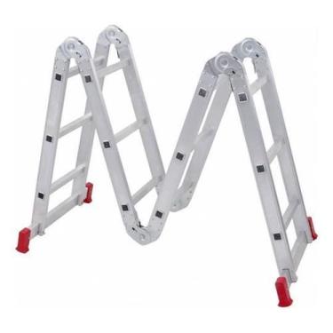 Imagem de Escada Articulavel 12 Degraus 4X3 Aluminio 3,23M Botafogo