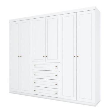 Imagem de Guarda Roupa Casal Nova York 6 Portas Branco Hp - Henn