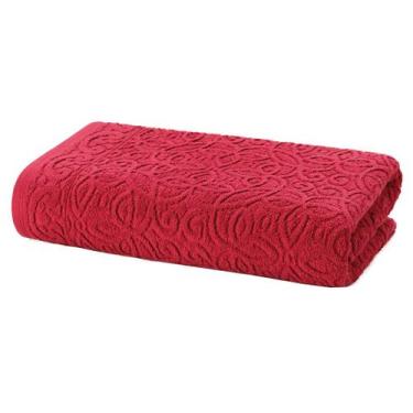 Imagem de Toalha Banhão Döhler Provença Vermelho 90x150cm
